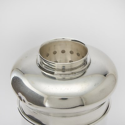 Lot 55 - American Sterling Silver and Glass Cocktail Shaker