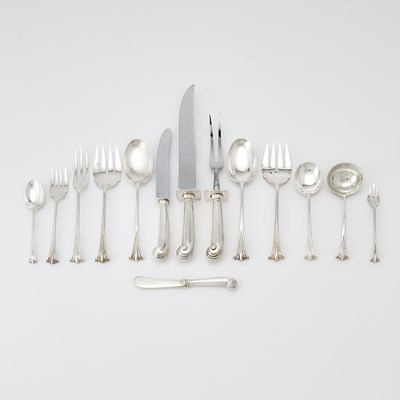 Lot 197 - Elizabeth II Sterling Silver “Onslow” Pattern Flatware Service