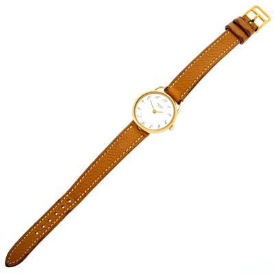 Lot 2027 - Hermès Gilt-Metal 'Arceau' Wristwatch