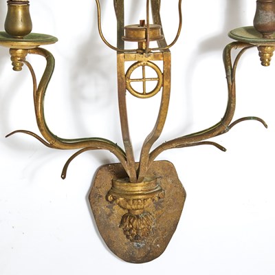 Lot 168 - Pair of French Bronze Two-Light Sconces