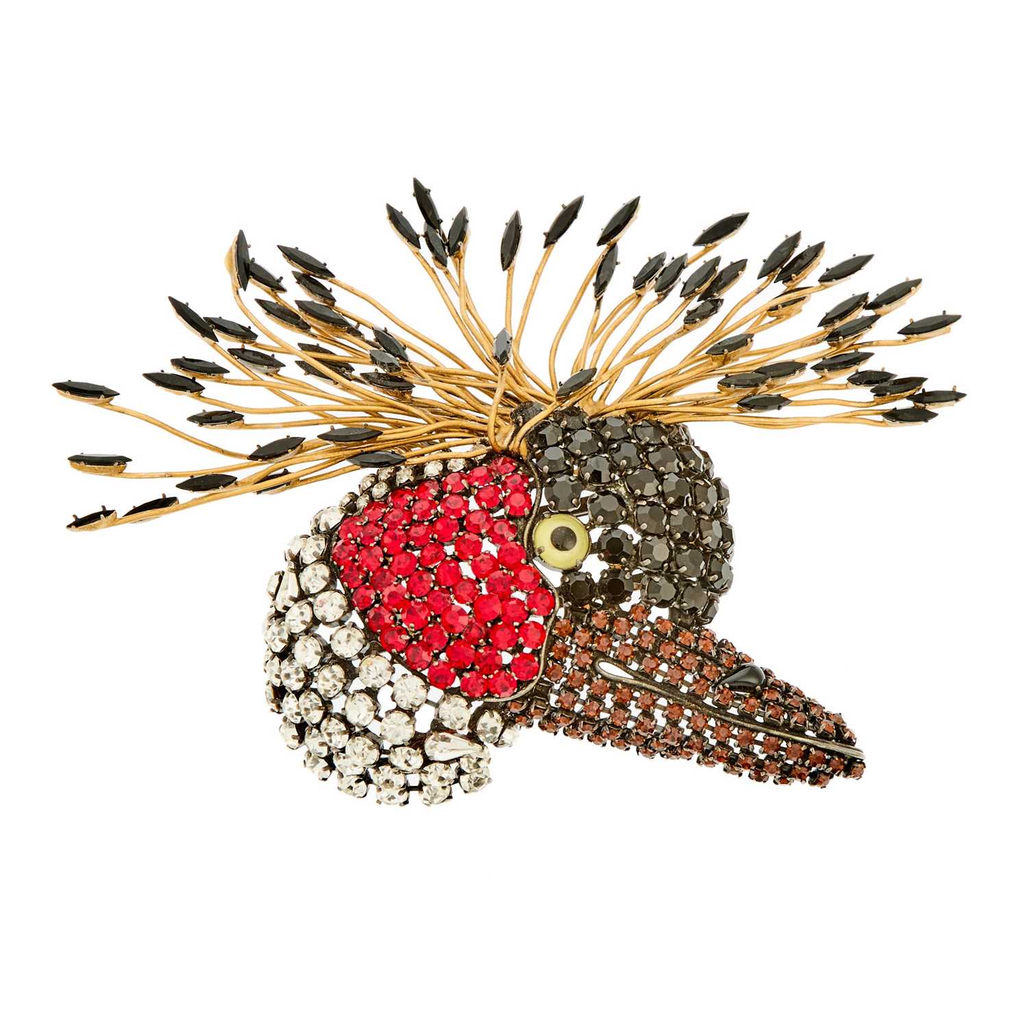 Lot 1011 - Hanna Bernhard Paris Egret Rhinestone Brooch