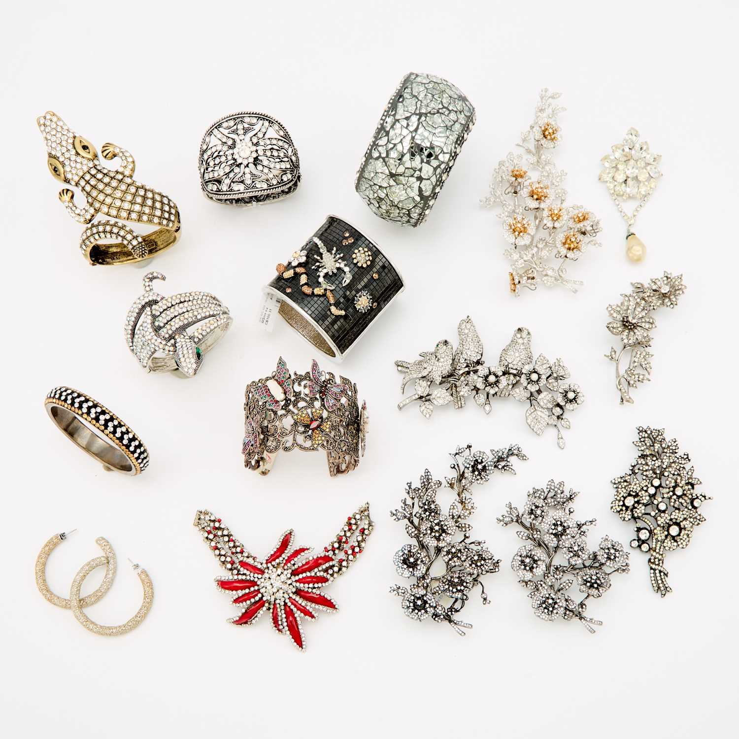 Lot 1019 - Group of Rhinestone Costume Jewelry