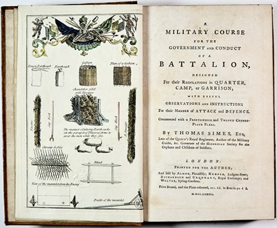 Lot 211 - A Revolutionary War era military handbook, from the Macclesfield Library