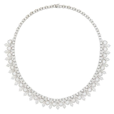 Lot 86 - White Gold and Diamond Necklace