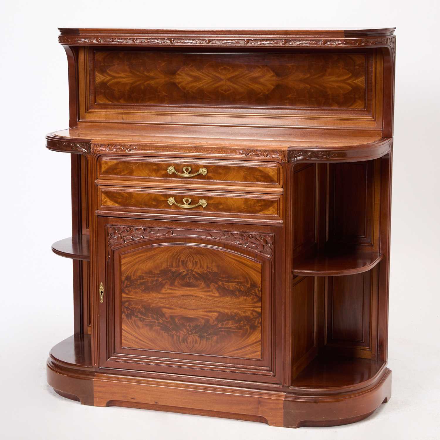 Lot 78 - Louis Majorelle Art Nouveau Carved Mahogany 'Algues' (Seaweed) Pattern Buffet