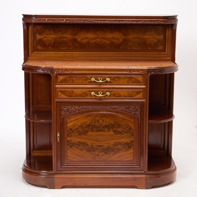 Lot 78 - Louis Majorelle Art Nouveau Carved Mahogany 'Algues' (Seaweed) Pattern Buffet
