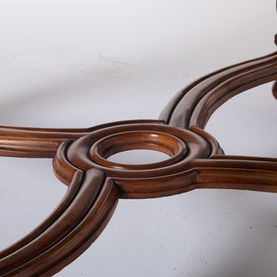 Lot 51 - Italian Baroque Style Mahogany Jupe Style Table