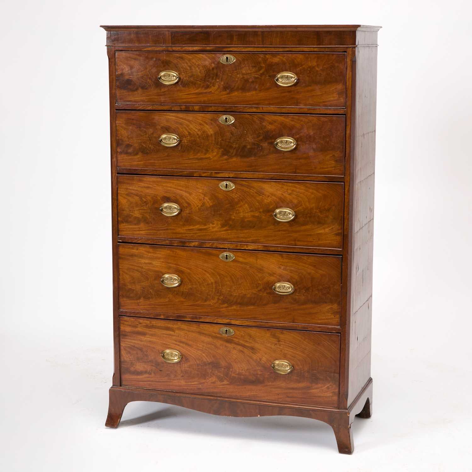 Lot 45 - George III Mahogany Tall Chest of Drawers