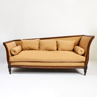 Lot 572 - Late Louis XVI Upholstered Mahogany Sofa