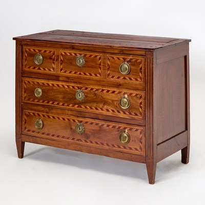 Lot 489 - Italian Neoclassical Inlaid Walnut Commode