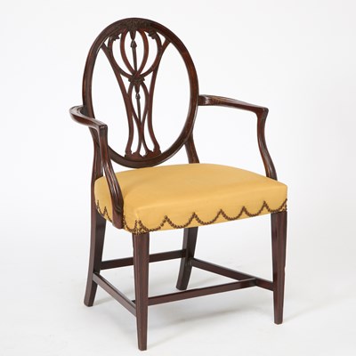 Lot 170 - George III Style Mahogany Open Armchair
