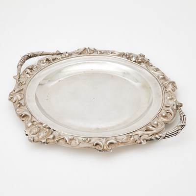Lot 183 - French Silver Two Handled Tray