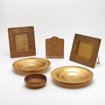 Lot 257 - Group of Tiffany Studios Gilt-Bronze Desk Articles