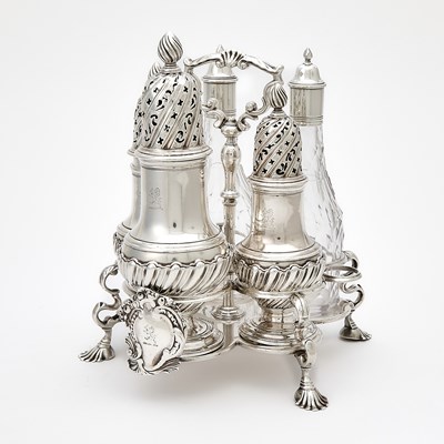 Lot 92 - George II Sterling Silver Cruet Frame