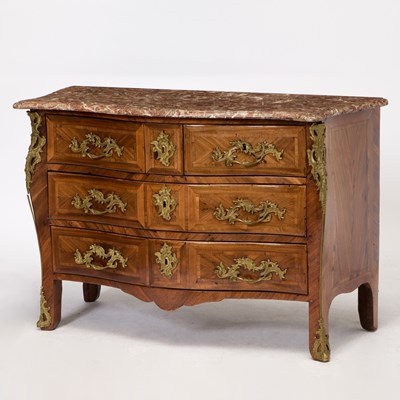 Lot 541 - Louis XV Ormolu-Mounted Kingwood Parquetry Commode