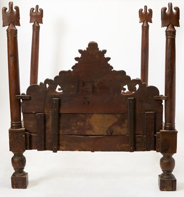 Lot 180 - Italian Baroque Style Carved Walnut Four Poster Bedstead
