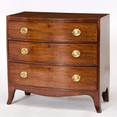 Lot 483 - George III Mahogany Inlaid Chest of Drawers
