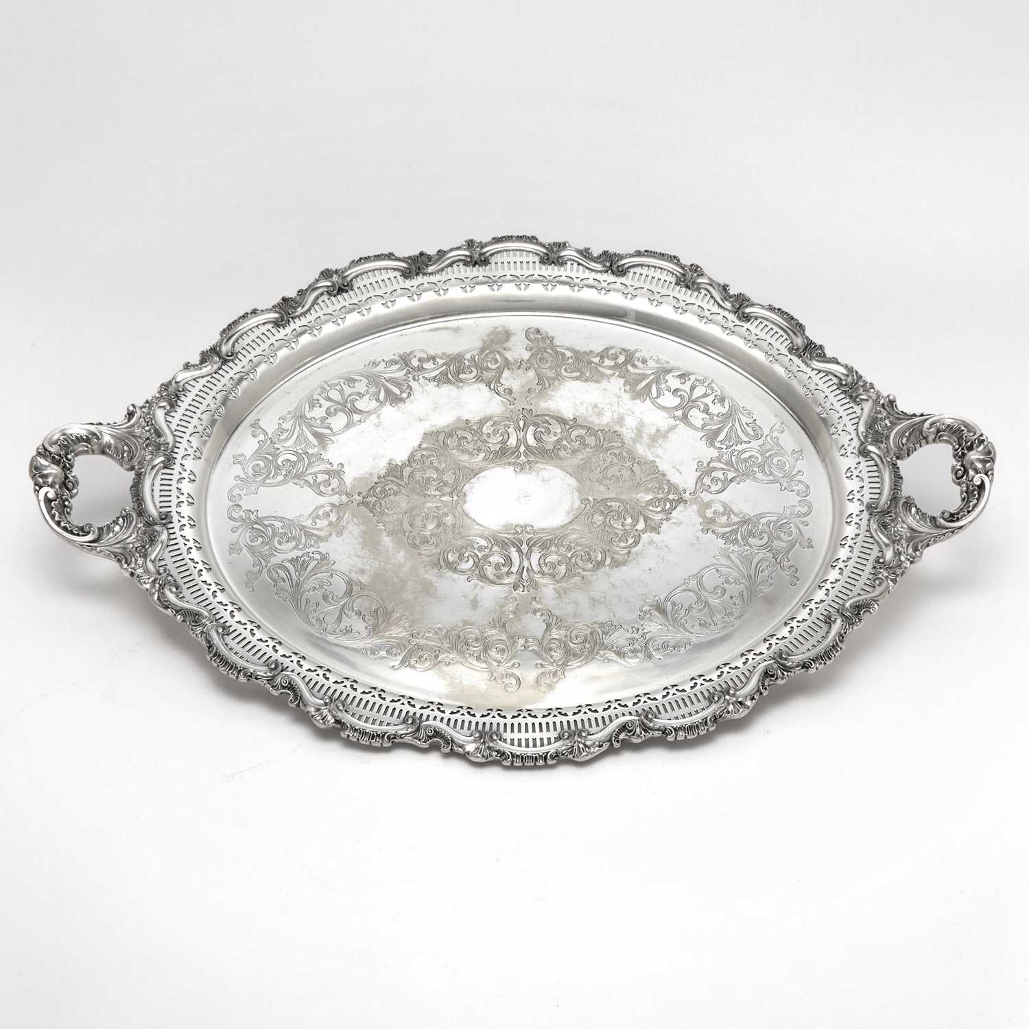 Lot 38 - American Silver Plated Two-Handled Tray
