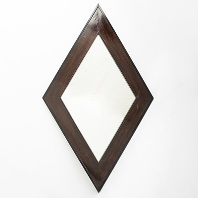 Lot 151 - Art Deco Style Mahogany and Part-Ebonized Framed Mirror