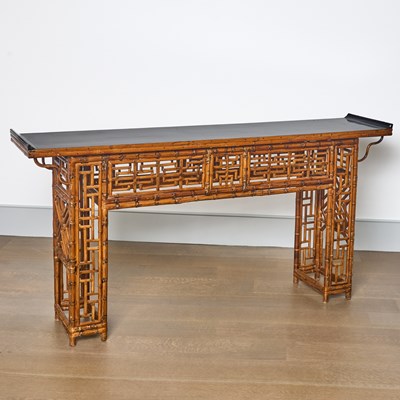 Lot 79 - Brighton Pavillion Style Bamboo Console Table