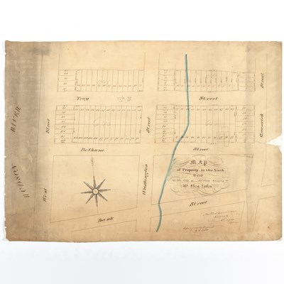 Lot 254 - Map of Greenwich Village featuring a bygone street