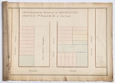 Lot 253 - Map of Greenwich Village displaying part of a Depeyster's estate