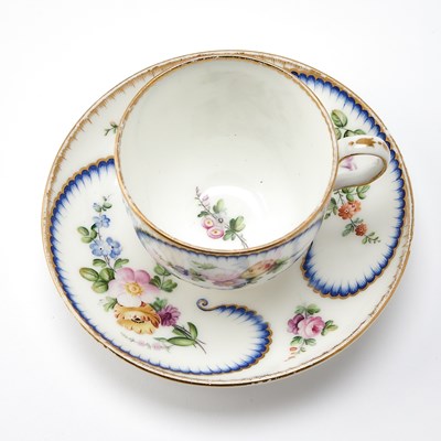 Lot 191 - Assembled French Porcelain Sevres Style 'Feuille de Choux' Pattern Partial Dinner Service