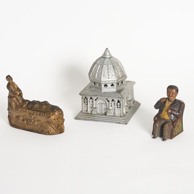 Lot 437 - Three American Cast-Iron Banks