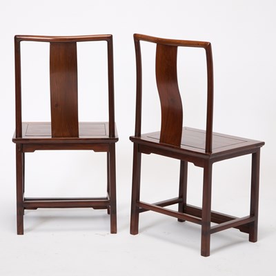 Lot 138 - A Pair of Chinese Hardwood Side Chairs, Yitongbei