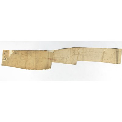 Lot 27 - Large format manuscript maps (in two parts) depicting the Hudson waterfront
