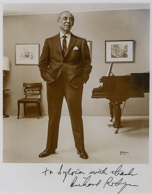 Lot 254 - A fine photograph inscribed by Richard Rodgers