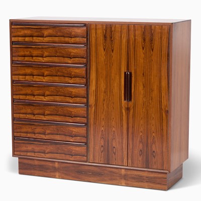 Lot 339 - Norwegian Rosewood Gentleman’s Dresser