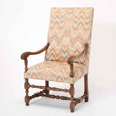 Lot 539 - Louis XIII Carved and Turned Walnut Armchair
