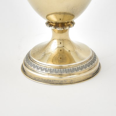 Lot 39 - Continental Empire Style Sterling Silver Gilt Coffee Pot