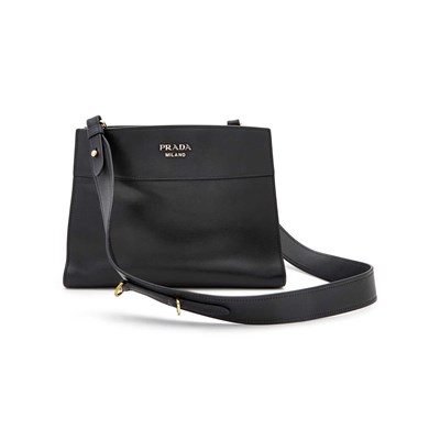 Lot 153 - Prada Black and Red Calfskin Leather 'Bibliothèque' Bag