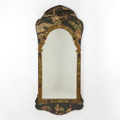 Lot 182 - George II Style Chinoiserie Decorated Mirror