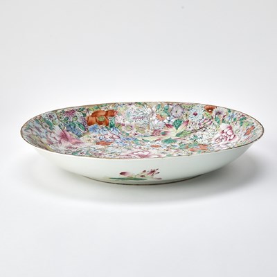 Lot 586 - A Chinese Millefleur Porcelain Charger