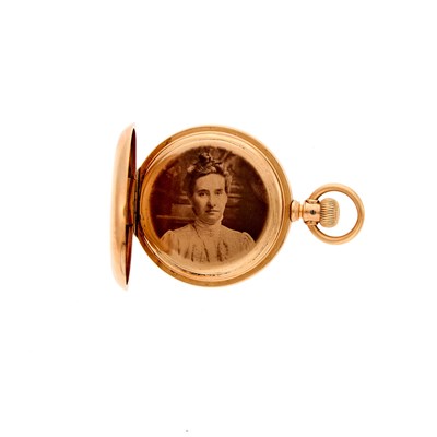 Lot 1170 - Waltham Gold Open Face Pocket Watch, Retailed by Thrall
