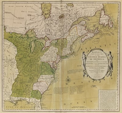 Lot 213 - Bowles's new map of the United States following the treaty of Versailles