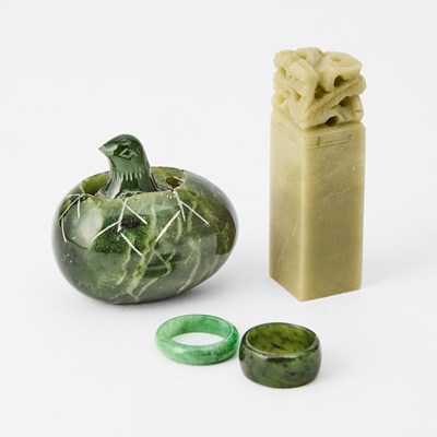 Lot 57 - A Group of Chinese Hardstone Articles