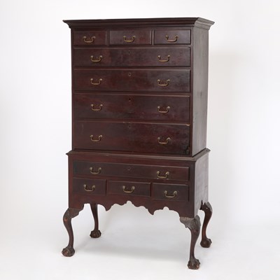 Lot 152 - The Chippendale Mahogany Flat Top High Chest