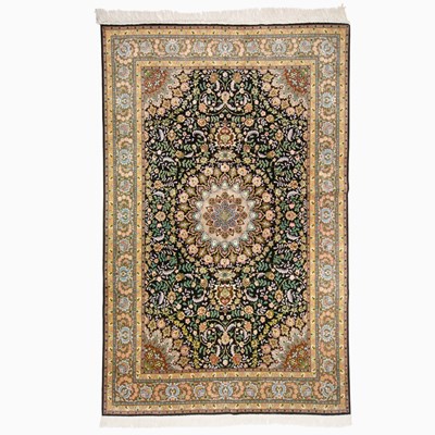 Lot 1004 - Kurkwool and Silk Tabriz Carpet