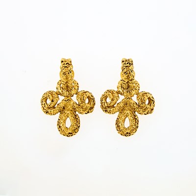 Lot 1122 - Chanel Pair of Pendant-Earclips