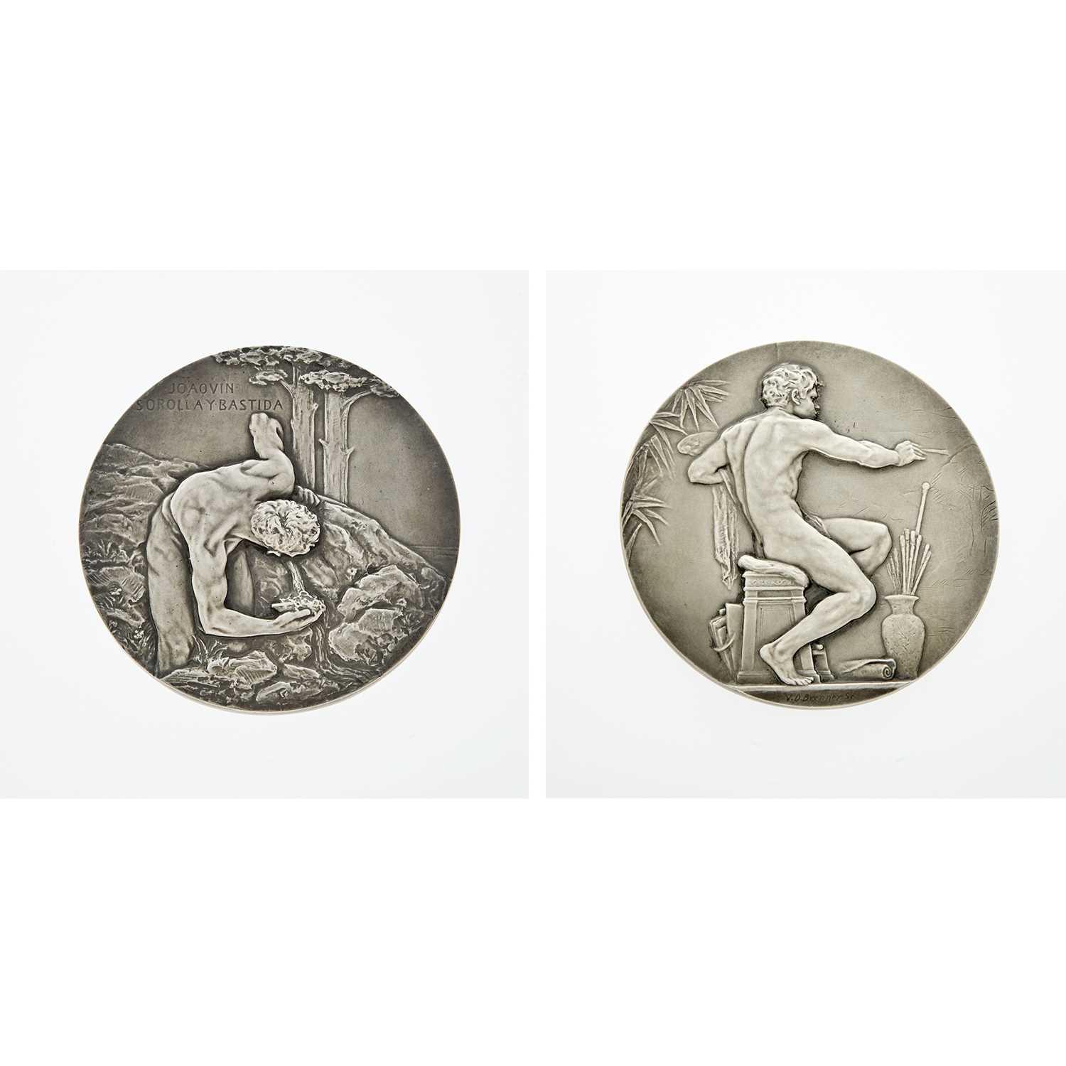 Lot 11 - Hispanic Society of America Sorolla Medal. c. 1937. Silver. 88mm. Uncirculated.