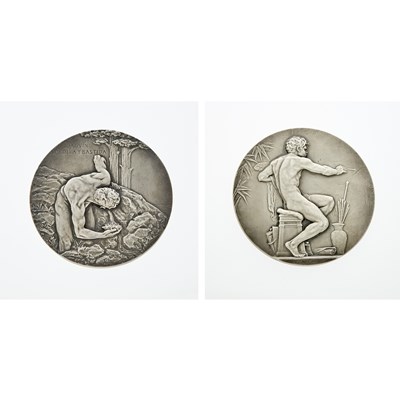 Lot 11 - Hispanic Society of America Sorolla Medal. c. 1937. Silver. 88mm. Uncirculated.