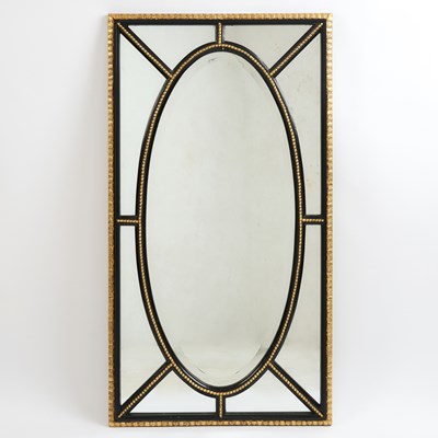 Lot 94 - Regency Style Black and Gold Mirror