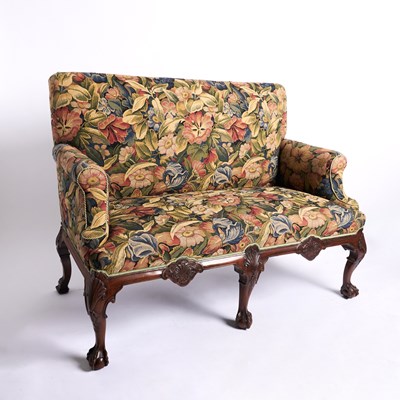 Lot 148 - George II Style Walnut and Needlepoint Settee
