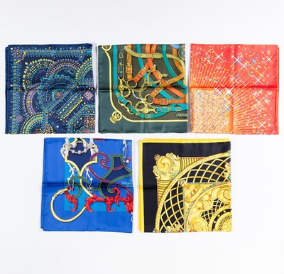 Lot 89 - Five Hermès Silk Scarves