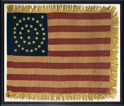 Lot 274 - A scarce 38-Star United States Cavalry Flag