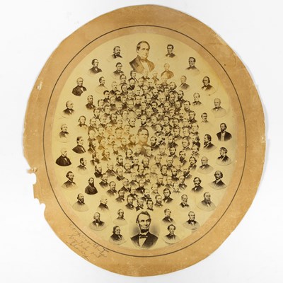 Lot 295 - Photomontage of Lincoln and the Thirteenth Amendment advocates